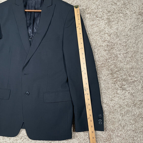 John Varvatos Blazer Mens 40R Black Performance 2 Button Sport Coat Formal Adult - Picture 11 of 12